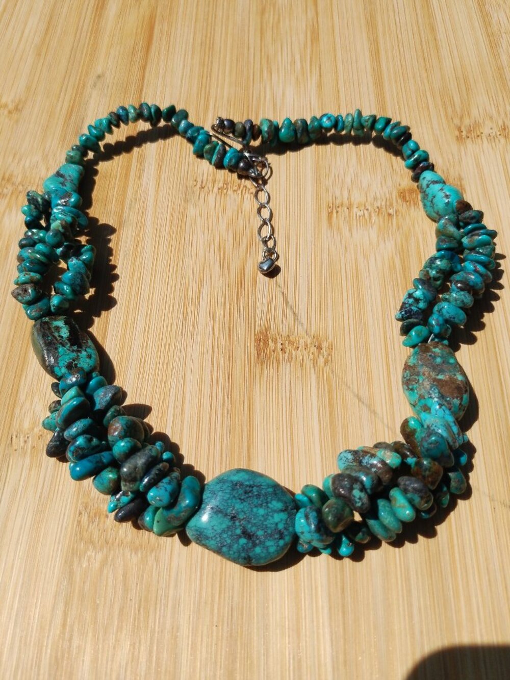 Jay King DTR Chunky Turquoise necklace 925 Sterling Silver southwestern style